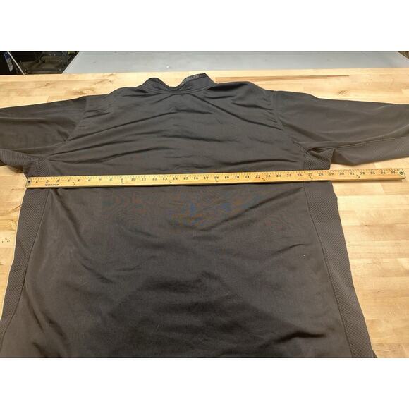 Vintage Nike Air Jordan Track Jacket Mens 2XL Black Full Zip Mock Neck Pocket - Picture 8 of 10